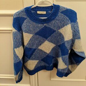Sandro Paris women's blue mohair mix sweater size small